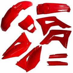 PLASTIC KITS CRF ENDURO 7 PIECES  TOTAL RED